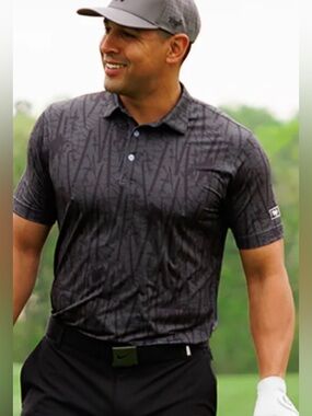 Waggle Golfin’ With Squatch Sasquatch Golf Polo Gray Men’s XL NWT